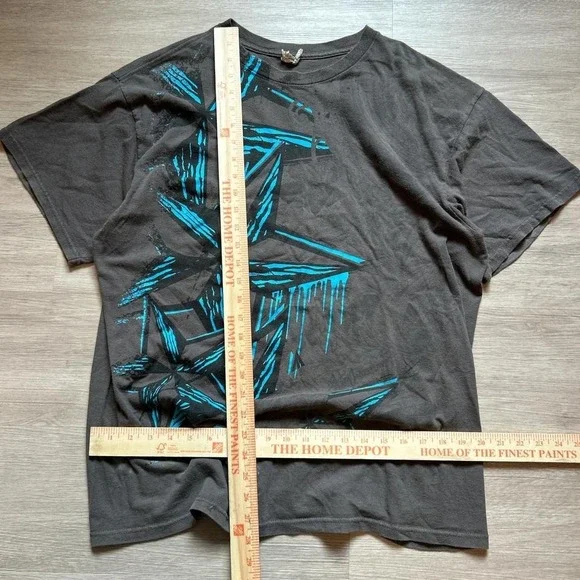 Y2K Grey Blue Affliction Tapout Style Graphic Shirt Mens XL - Picture 3 of 5